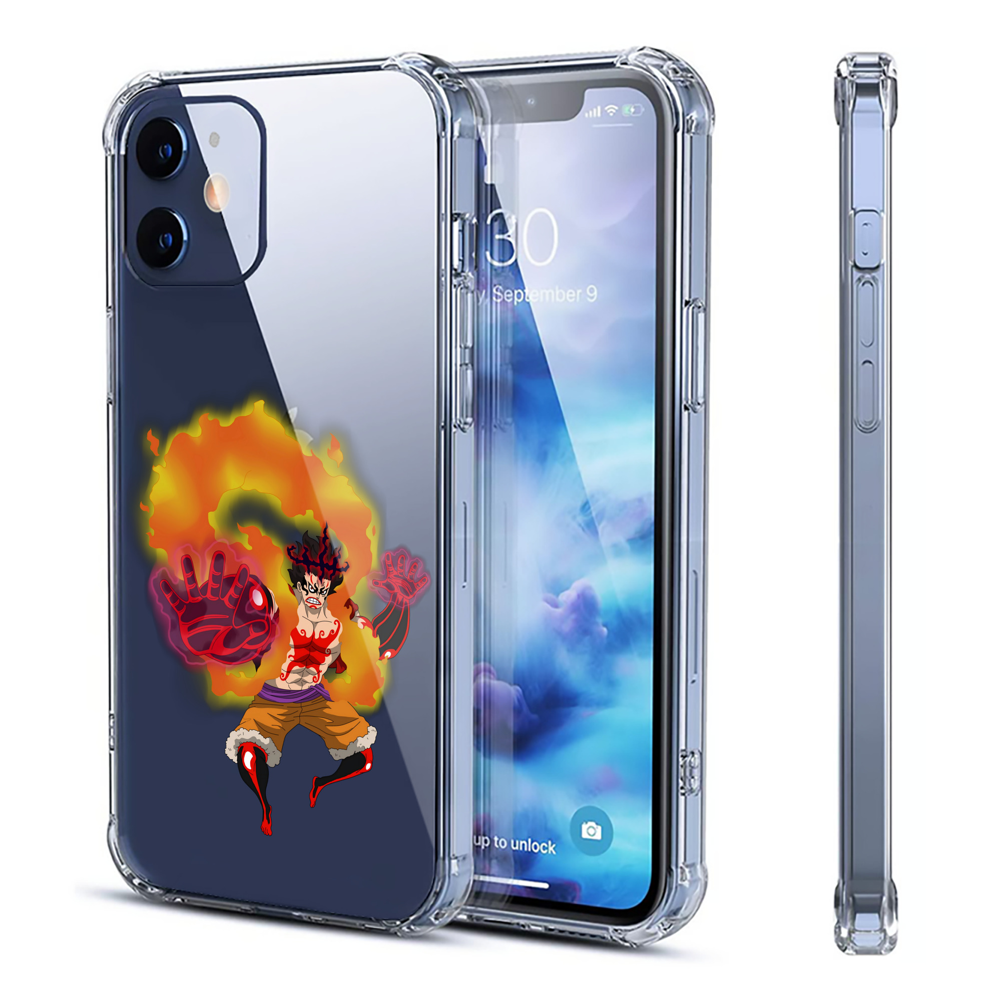 （画像用） ワンピース モンキー・D・ルフィ ONE PIECE Monkey D. Luffy 【iPhone 12シリーズ対応】透明スマホケース（クリアソフトケース）